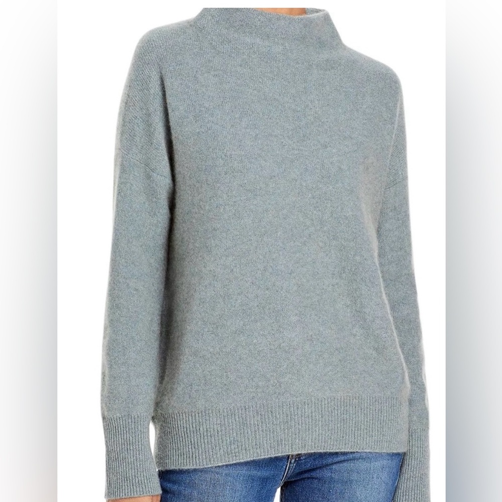 Vince Slate blue / blue- gray Turtleneck Sweater 100% cashmere